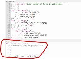 Polynomial In Python Copyassignment