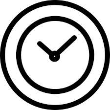 Wall Clock User Interface Gesture Icons