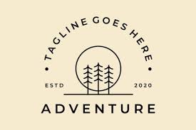 Adventure Pine Line Art Logo Design