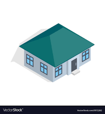 One Y House Icon Isometric 3d