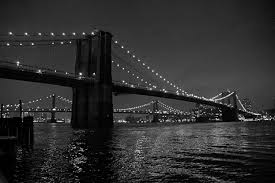 brooklyn bridge at night nyc black
