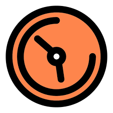 Premium Vector Orange Wall Clock Icon