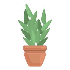 Garden Plant Pot Icon Cartoon