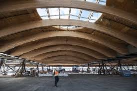 portland airport s wooden roof