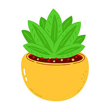 Kawaii Indoor Plant Character Icon On