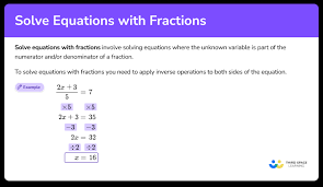Solve Equations With Fractions Steps