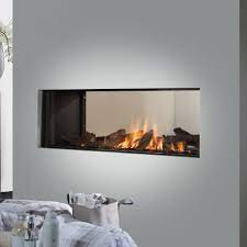 Double Sided Tunnel Gas Fireplace