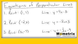 Equations Of Perpendicular Lines