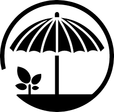 Minimal Outdoor Parasol Icon Vector