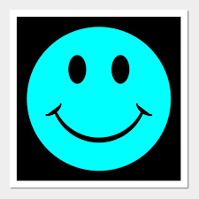 Smiley Face Aqua Emoji By Boo Face