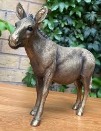 Bronze Effect Large Donkey Ornament