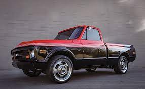 Red And Black 1968 Chevrolet C10 Has