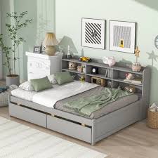 Daybed With Side Bookcases Full Size
