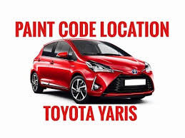 Colour Code Location On A Toyota Yaris