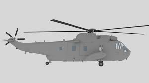 sh 3 transport helicopter game model 3d