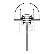 Outdoor Basketball Hoop Icon Outline