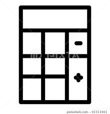 Algebra Calculator Icon Outline Style