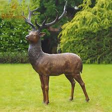 Garden Sculpture Bronze Elk Stag Statue