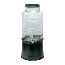 2 4 Gallon Glass Beverage Dispenser On