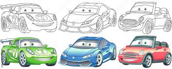 Cartoon Cars Coloring Pages For Kids