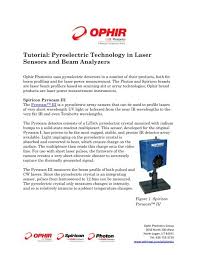laser sensors and beam yzers