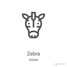 Zebra Outline Wall Stickers Graphic