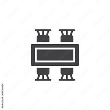 Dining Table And Chairs Top View Vector
