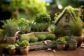 Premium Photo A Miniature Garden With
