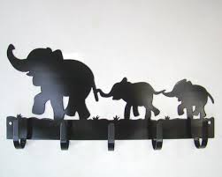 Happy Elephants Key Hook Wall Key