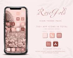 750 Rose Gold Ios 14 15 App Icons