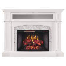 Infrared Electric Fireplace White