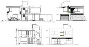 Modern House Building Elevation Drawing