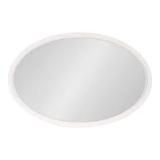 Kate And Laurel Hogan Oval Framed Wall Mirror White 24x36