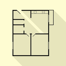 Apartment House Floor Plans Black Icon