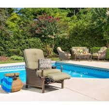 Hanover Ventura Outdoor Luxury Recliner With Accent Pillow