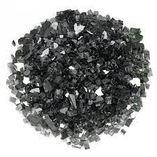 1 4 Black Reflective Fire Glass