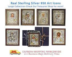 Greek Silver Icon Of