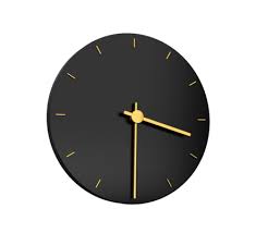 Premium Gold Clock Icon Half Past Three