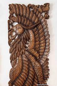 Dragon Wood Carving Wall Hanging Thai