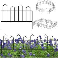 26 Ft L X 13 In H 18 Panels Decorative Black Metal Garden Fence No Dig Garden Fencing Border