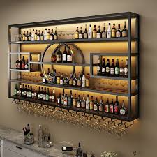 Wine Bottle Glass Rack For Bar