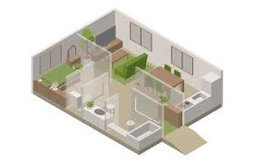 Isometric Barrier Free House
