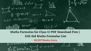 Maths Formulas For Class 11 All