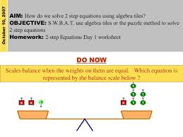 Solving Equations Activity Equations