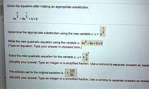 Write The New Quadratic Equation Using