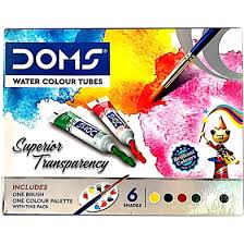 Doms Water Colour Paint 6 Color Tubes