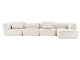 Chaise Longue Sectional Fabric Sofa