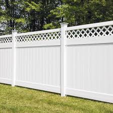 White Vinyl Lattice Top Fence Panel