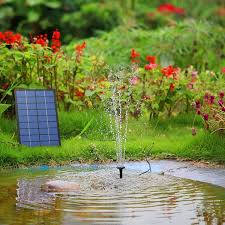 2 5 Watt Solar Fountain Pump Diy Outdoor Solar Water Fountain Pump With 6 Nozzles And 4 Ft Water Pipe