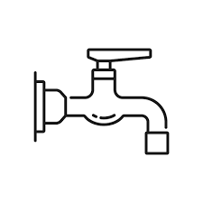 Faucet Icon In Flat Water Tap Vector